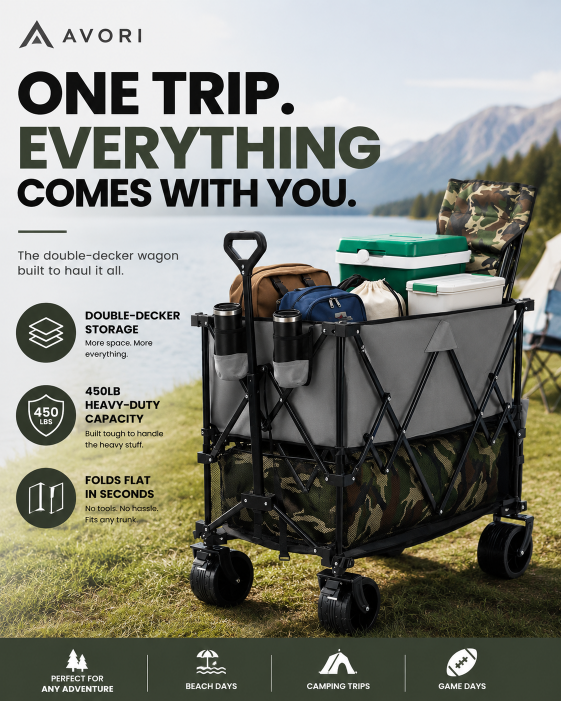 Avori Double Decker Storage Wagon